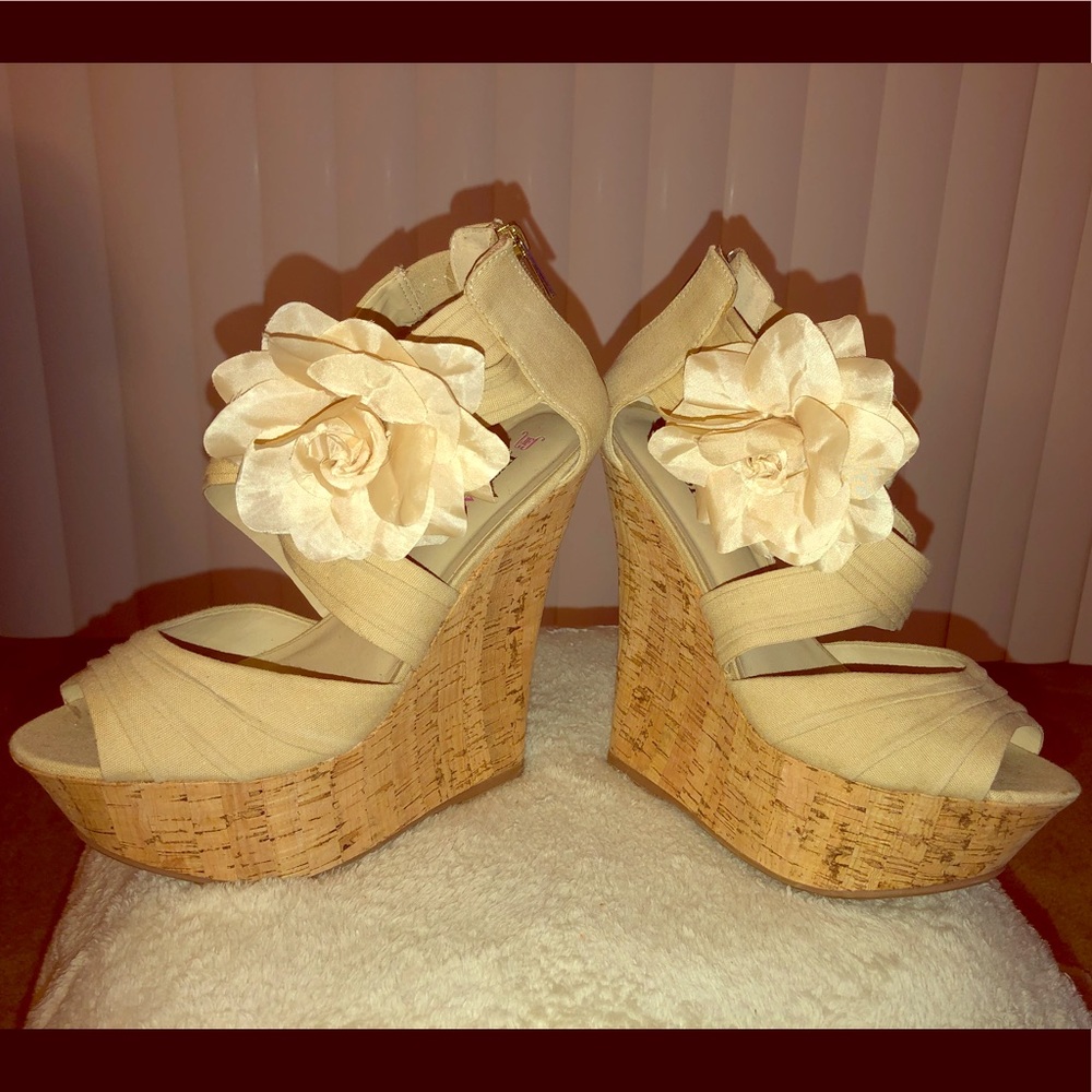 Tan Wedge Shoes